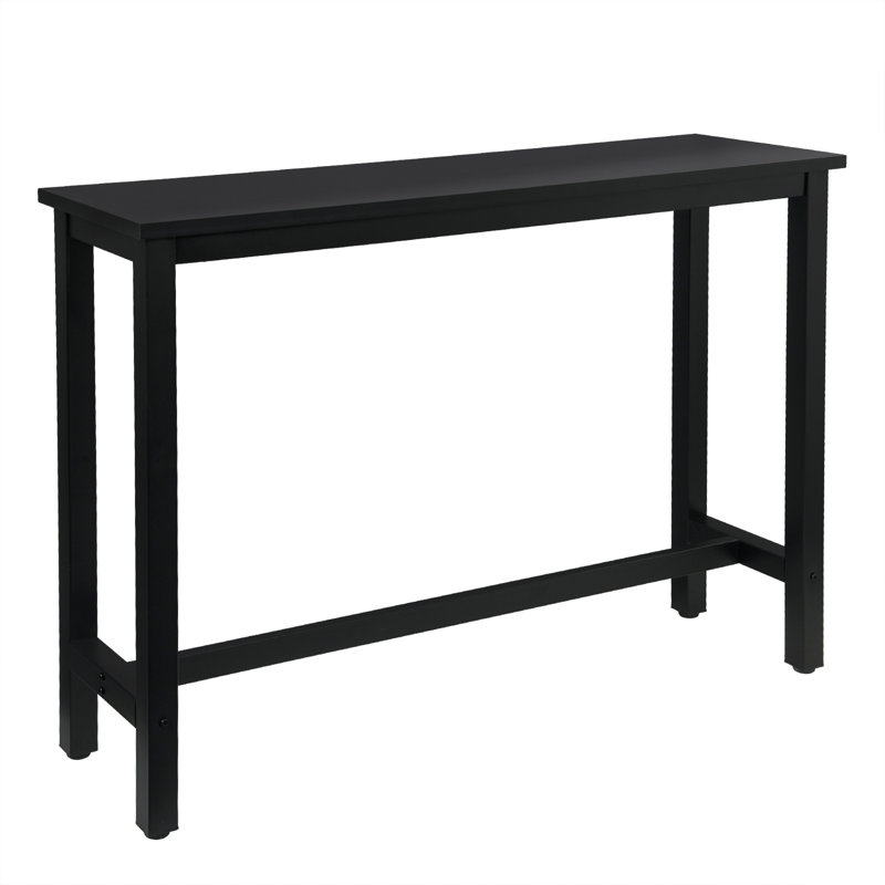 Dequinton Rectangular 120cm L x cm W Dining Table, H100  x L120 x W40cm, Black, Black