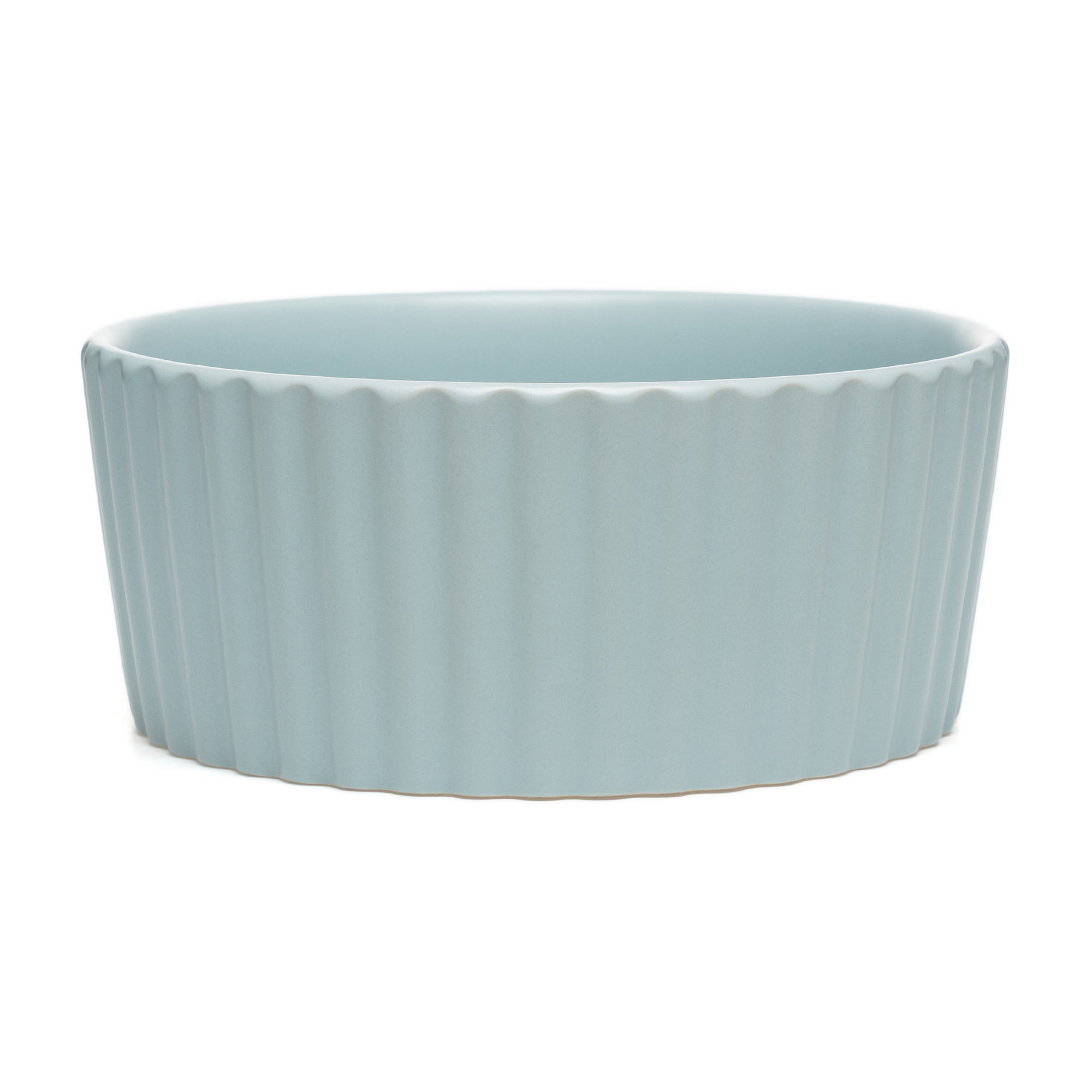 Ripple Ceramic Dog Bowl, Medium, Cloud