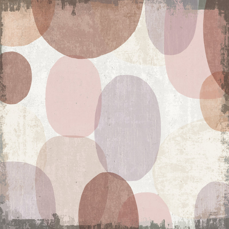 «Blush Drips II», impression sur toile tendue, H 20 po x l 20 po, Non, Cadre flottant doré