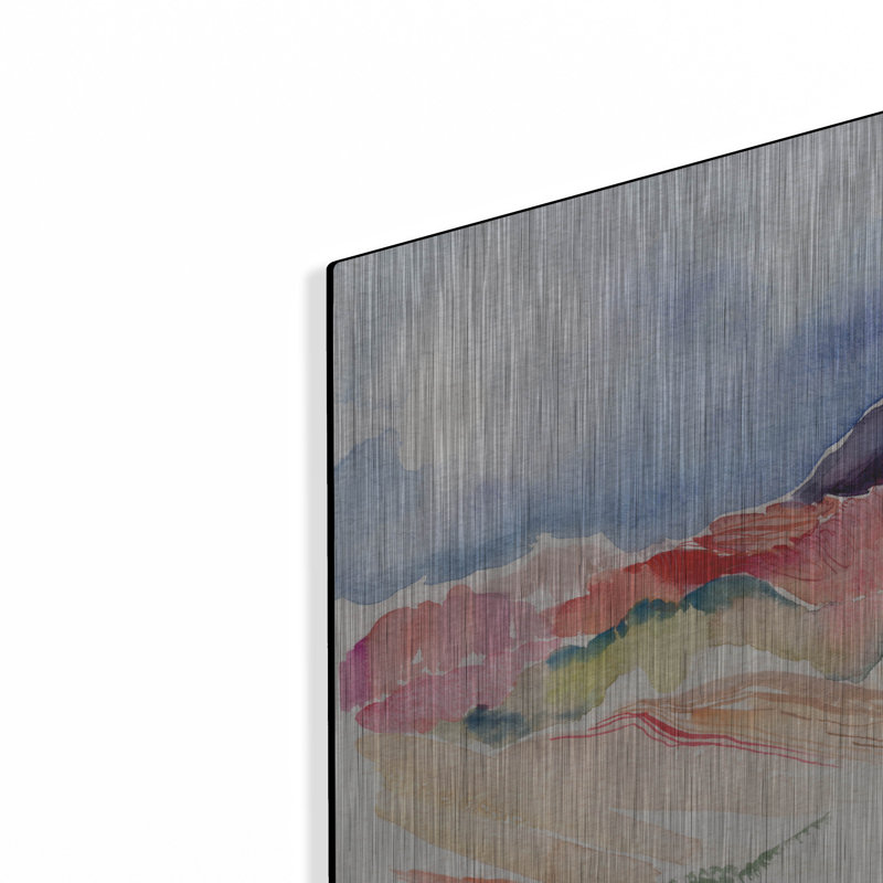 Art mural en métal «Desertscape» par Kristy Rice, H 12 po x l 16 po