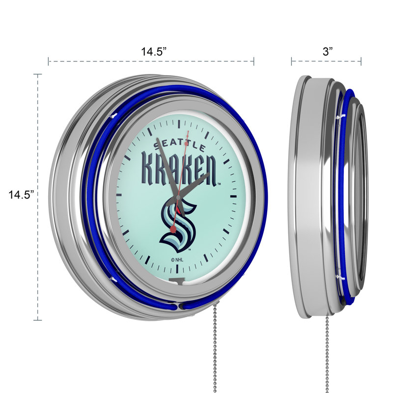Metal Wall Clock, Blue