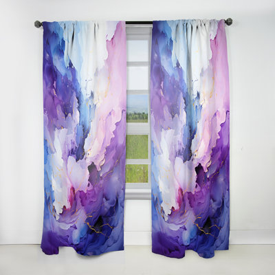 Mosser - Collages Curtain - Room Darkening Abstract Curtain - 1 Panels