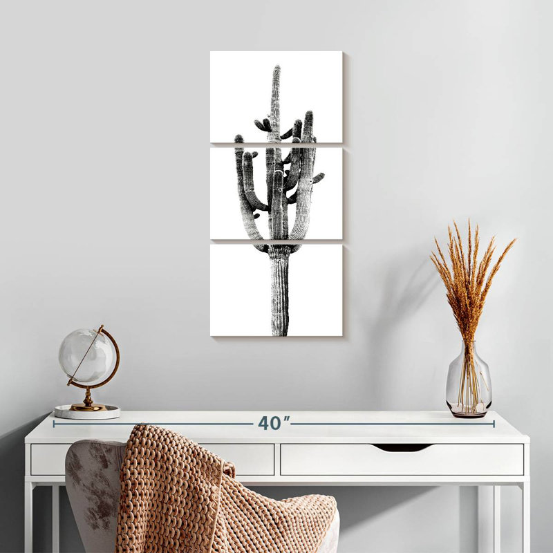 Saguaro noir II, H 27 po x l 12 po