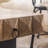 Three-Dimensional Embossed Pattern Square Retro Coffee Table With 2 Drawers And MDF Base-1083609984