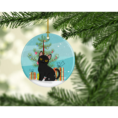 3'' Porcelain Animals Holiday Shaped Ornament