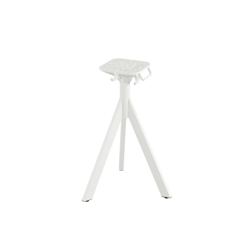 Flournoy Steel Outdoor Bistro Table, 72cm H x 40cm W x 40cm D, White