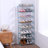 Stackable Small Shoe Rack, Entryway, Hallway And Closet Space Saving Storage And Organization (4-Tier)-1451647569-1414915767