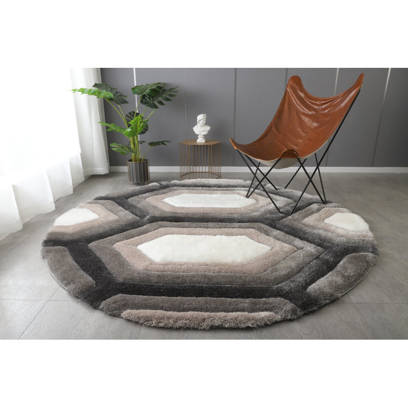 Gretchen Geometric Indoor Rug, Round 7'