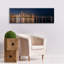  «Chicago Nighttime Skyline 3» par Epic Portfolio, art mural sur toile, 60 po x 20 po