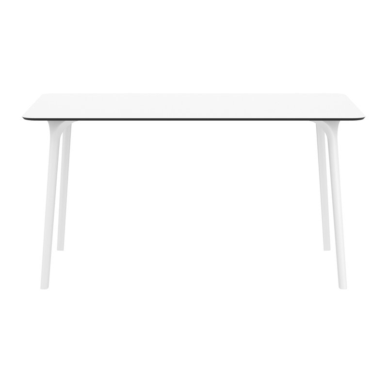 Table de salle à manger Burt, Blanc