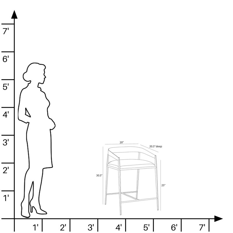 Ansel Stool, Counter Stool (25" Seat Height)