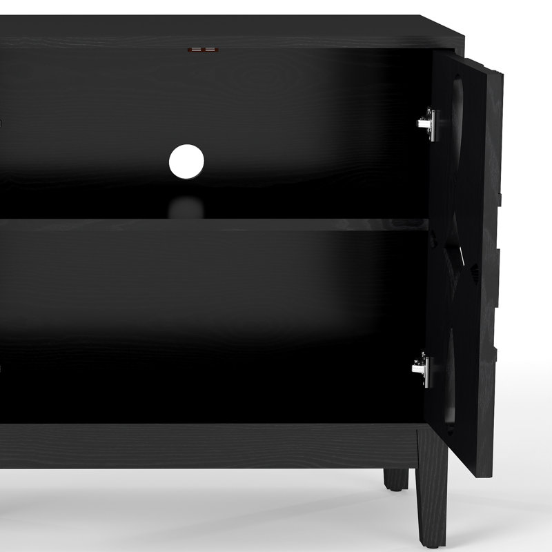 Buffet 60,5 "Mid Century, Noir
