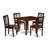 5-Piece Natural Oak Finish Solid Wood Top - Dining Room Set - Seats 4-1036174200-1019779912