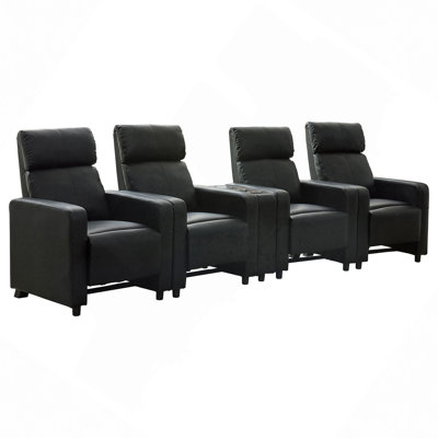 Upholstered 4-Seater With Wedge Console