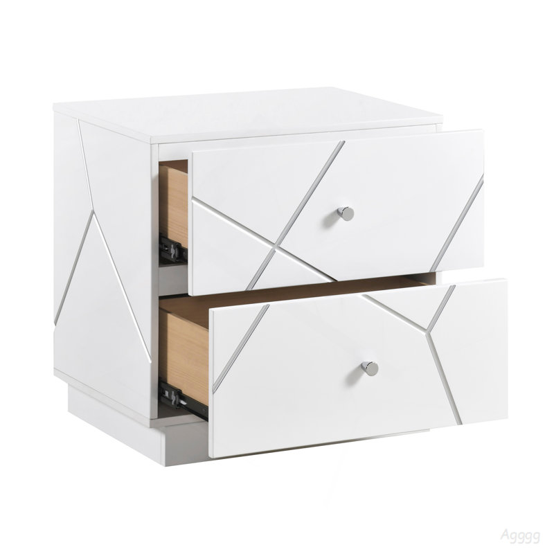 Ensemble de meubles de chambre à coucher à 2 tiroirs Glamour
