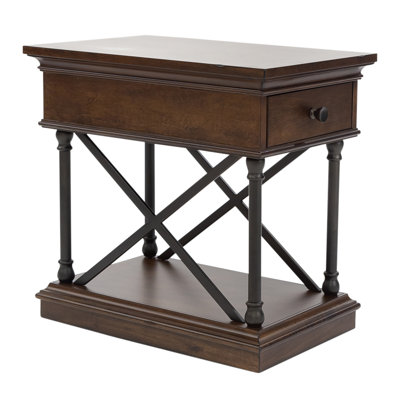 Abigaelle Molena Floor Shelf End Table with Storage