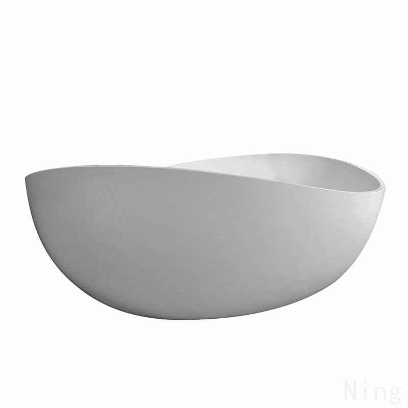 63" Premium Solid Surface Deep Soaking Bathtub