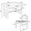 Table de salle à manger de 47,2 po avec abattants, tablette pratique et chaises rembourrées à la mode pour 4 personnes