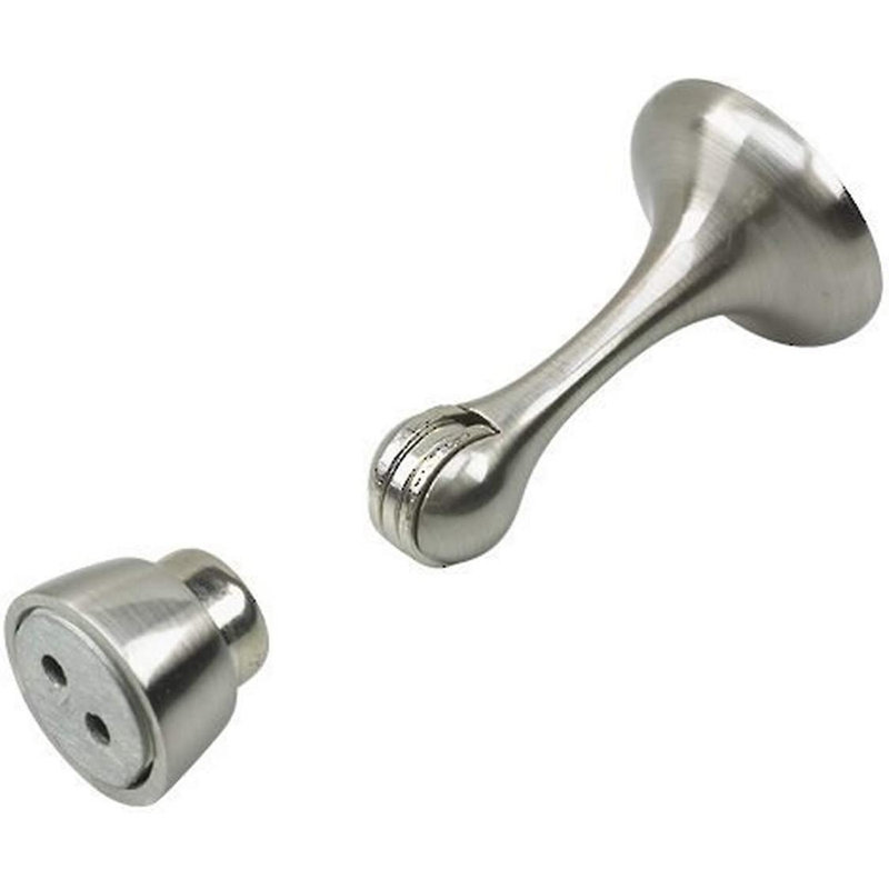 Butoir de sol magnétique en acier 2 pièces, Nickel satiné