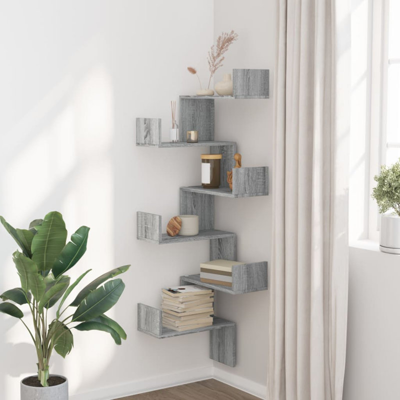 Rombout Floating Shelf, Grey Sonoma