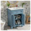 Meuble-lavabo 24 po bleu indigo avec portes à fermeture en douceur