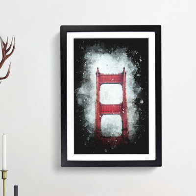 The Top of the Golden Gate Bridge - Framed Print