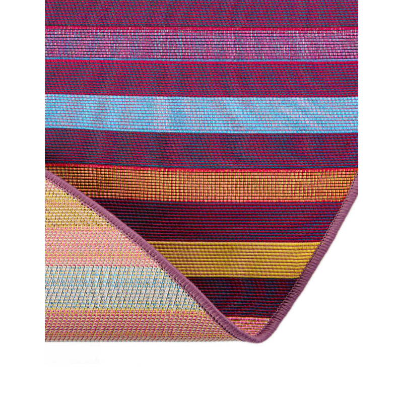 Grierson Striped Indoor / Outdoor Rug, Round 6'1"