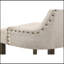 Ensemble de 2 chaises d'appoint en tissu beige et finition chêne vieilli Farren