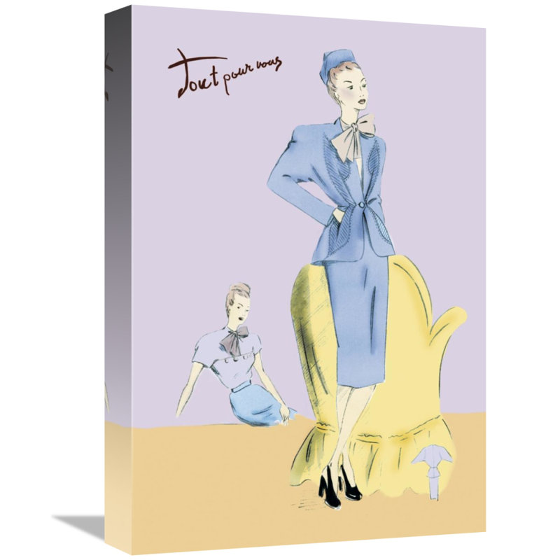 " Daytime Suit In Blue " Painting Print, 36" H x 24" W x 1.5" D