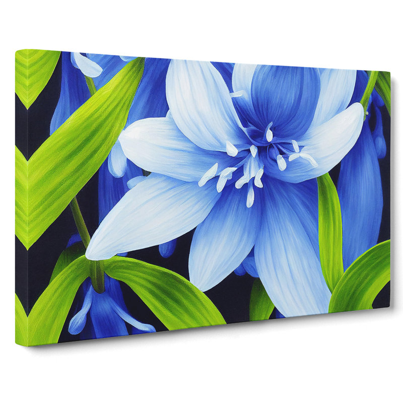 Decorated Flower - Wrapped Canvas Painting, 35cm H x 50cm W x 3cm D