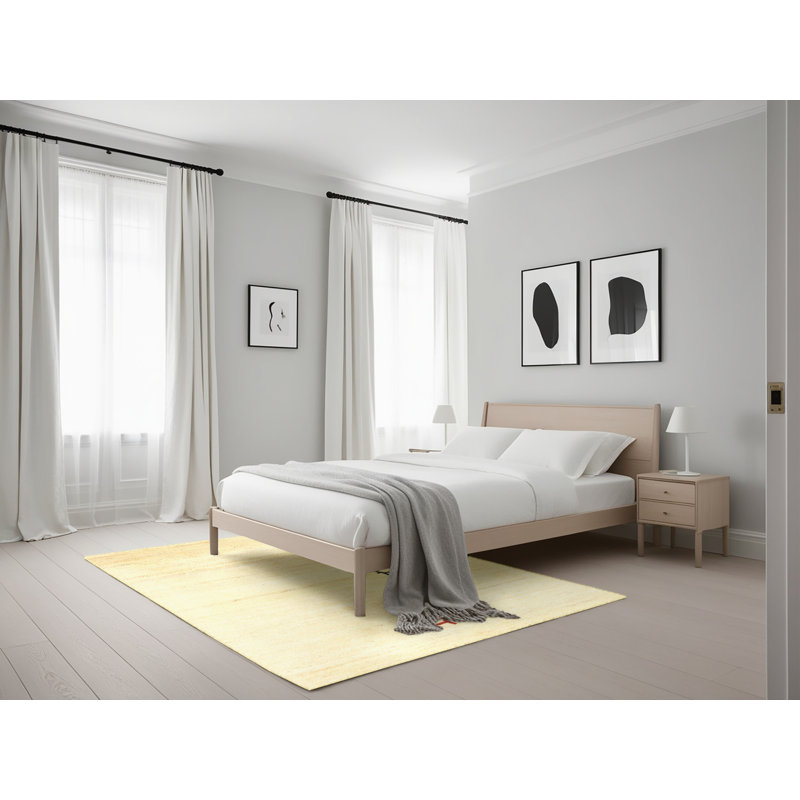 Surface beige contemporaine tapis, Rectangle 5 pi x 7 pi