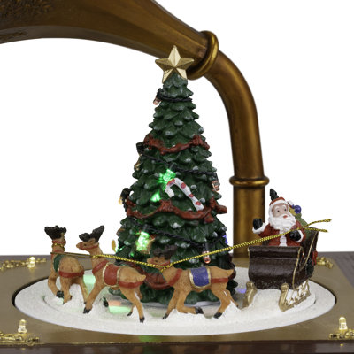 Décoration de Noël animée à DEL avec Gramophone musical - 14 po