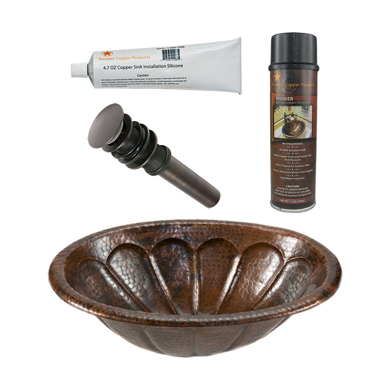 Ensemble de lavabo et de drain pour salle de bain Premier Copper Products BSP5_LO19RSBDB-P
