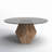 Avanicole Round Glass Top Dining Table