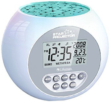 Digital Electric Alarm Clock in White