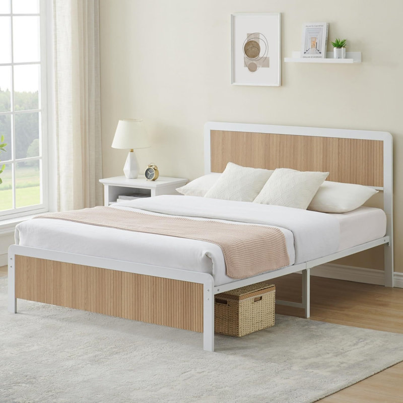 Lit plateforme Bergfield, Grand, Naturel