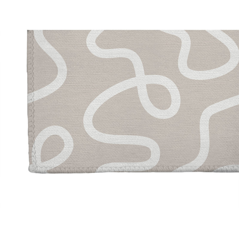 Tapis d'extérieur antidérapant Squig, Rectangulaire 8 pi x 10 pi