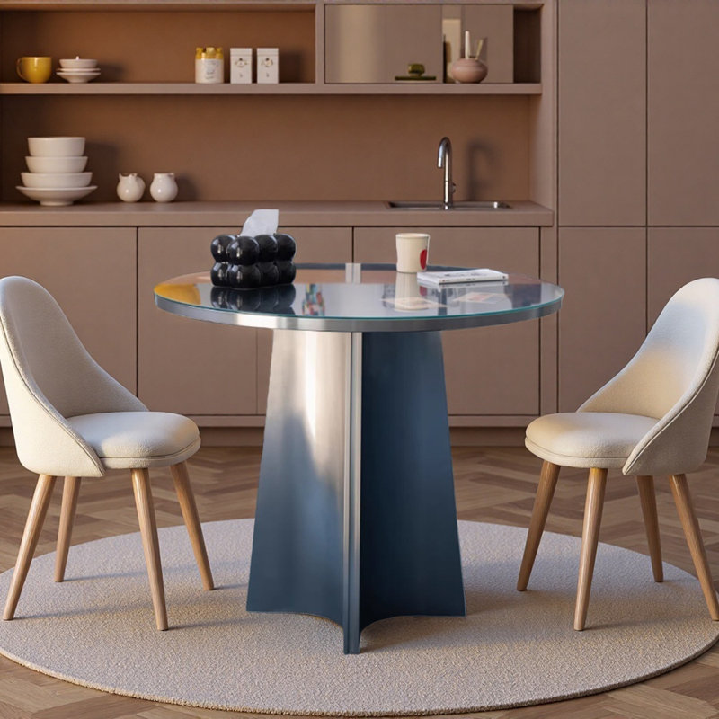 Table ronde moderne, pratique et durable, 29.52"H x 39.37"L x 39.37"W