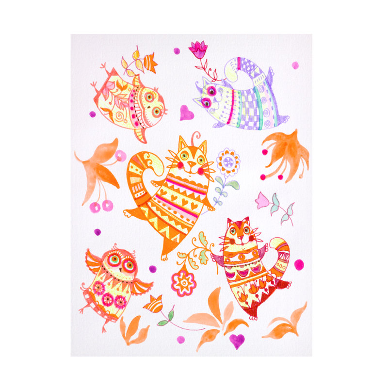 Art sur toile «boloxana zaika Happyness» 2, H 19 po x l 14 po