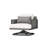 Vistano 7 Piece Sunbrella Outdoor Motion Fire Seating Set - Gray