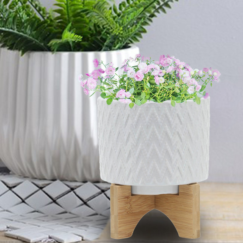Brooklen Pot Planter, 8" H x 6" W x 6" D