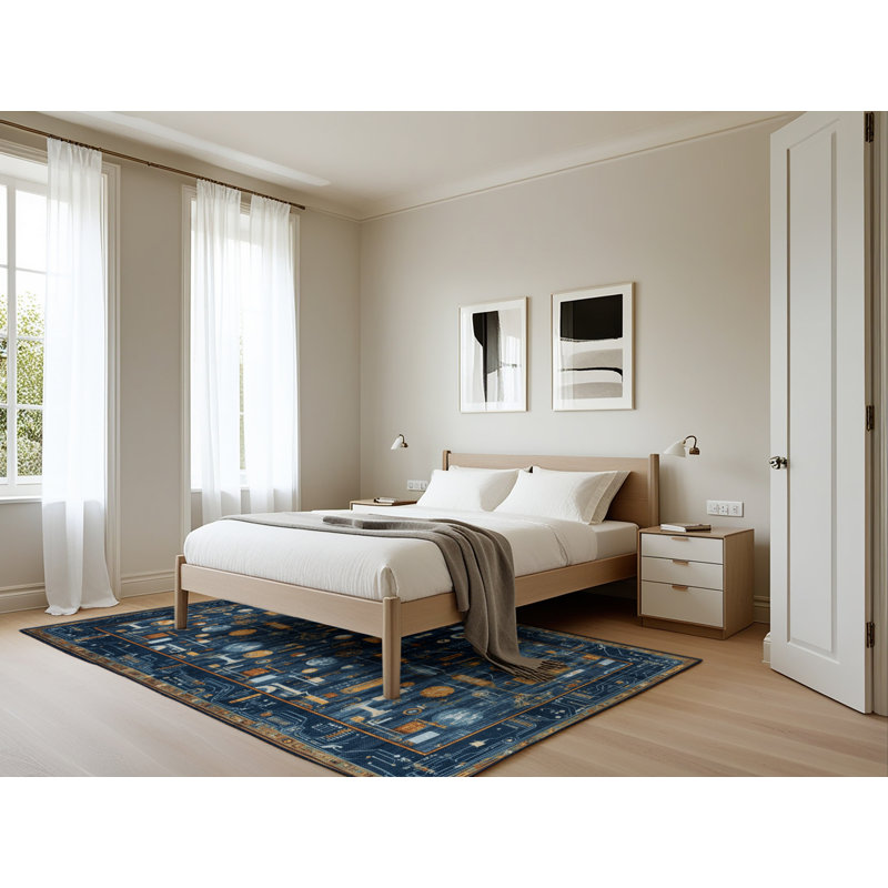 Tapis gris lavable à la machine, Rectangle 5 pi x 7 pi