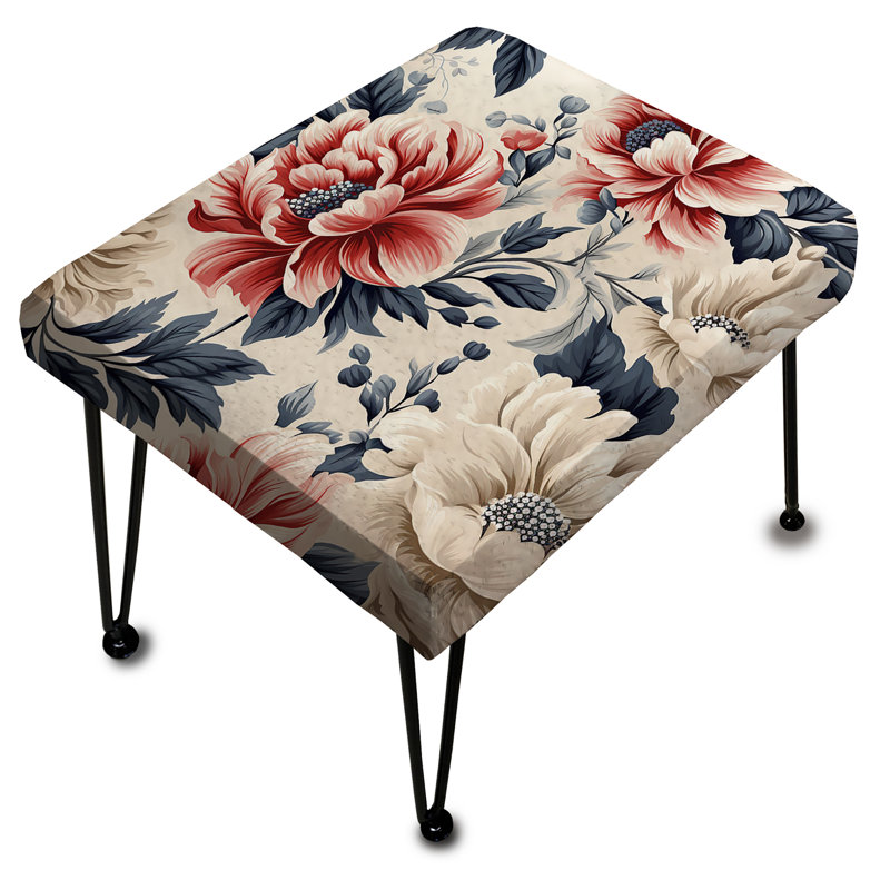 Repose-pieds Vintage Farmhouse Damask - Floral