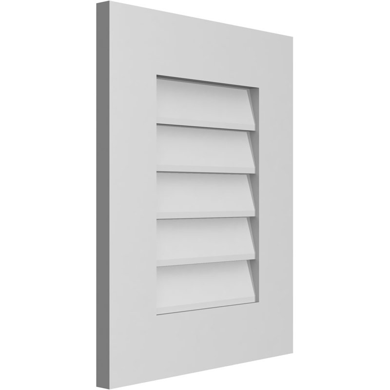 Vent à pignon rectangulaire en uréthane non-fonctionnel, H 20 po x l 16 po x P 1 po