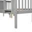 Lit double superposé gris, mobilier de chambre à coucher, sommier robuste et sans sommier, esthétique fonctionnelle du garde-corps, matériaux, sommier à ressorts,