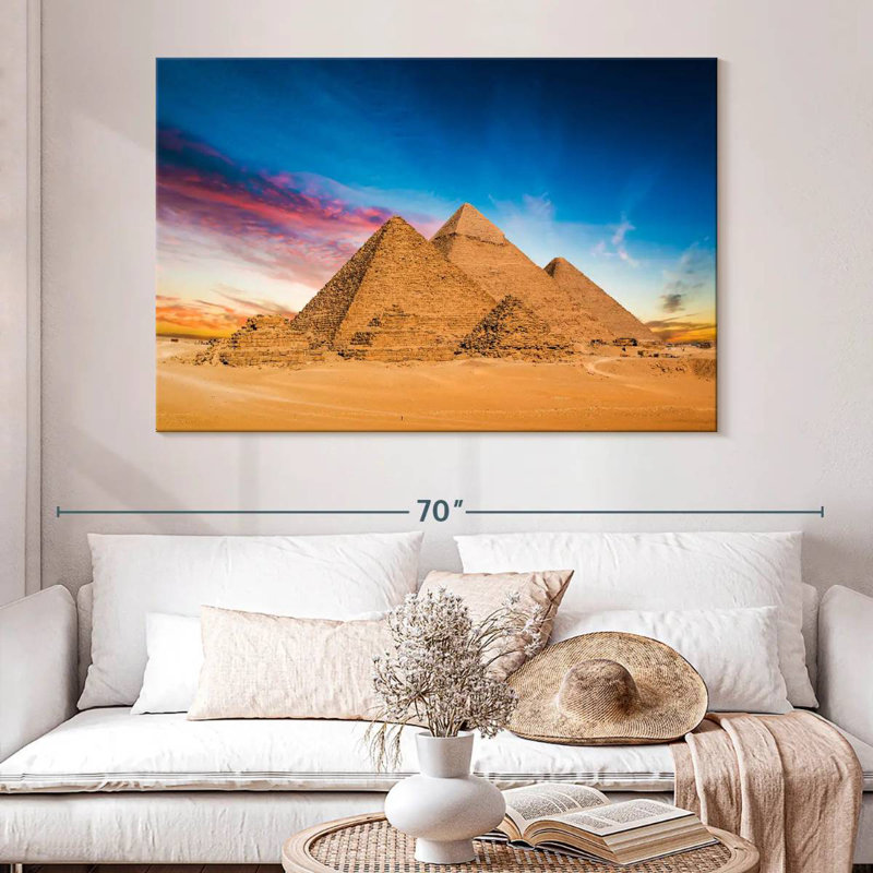 Adella Pyramids At Giza, 34" H x 51" W
