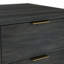 Sleek Modern Charcoal Grey 3-drawer Nightstand | Full Extension Bedside Storage End Table | Gift Idea