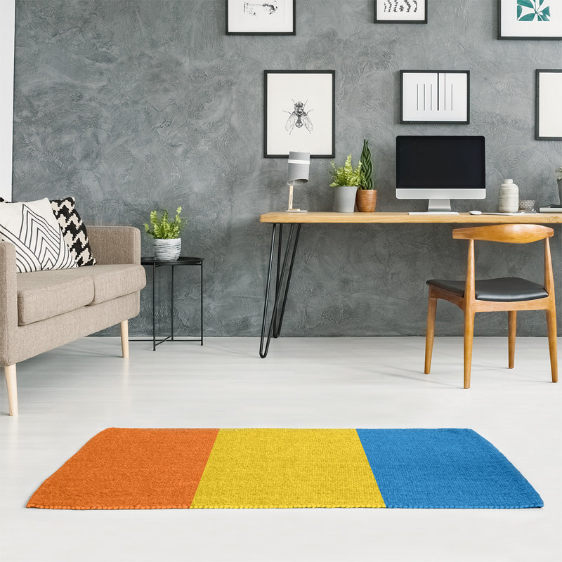 Striped Indoor Rug, Rectangle 5' x 7', No