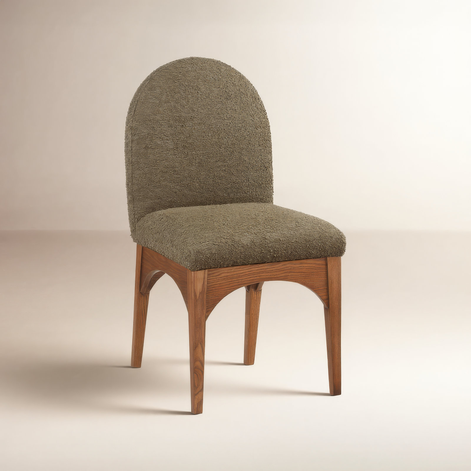 Waldorf Dining Chair, Olive, Walnut