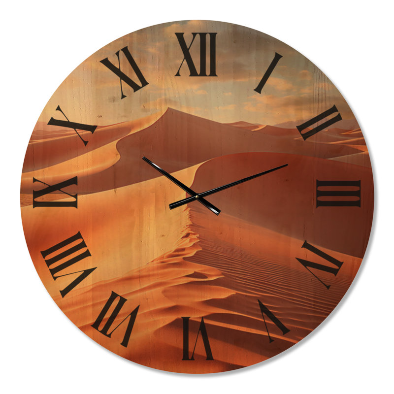 Grande horloge murale égyptienne en bois égyptien, Oversized